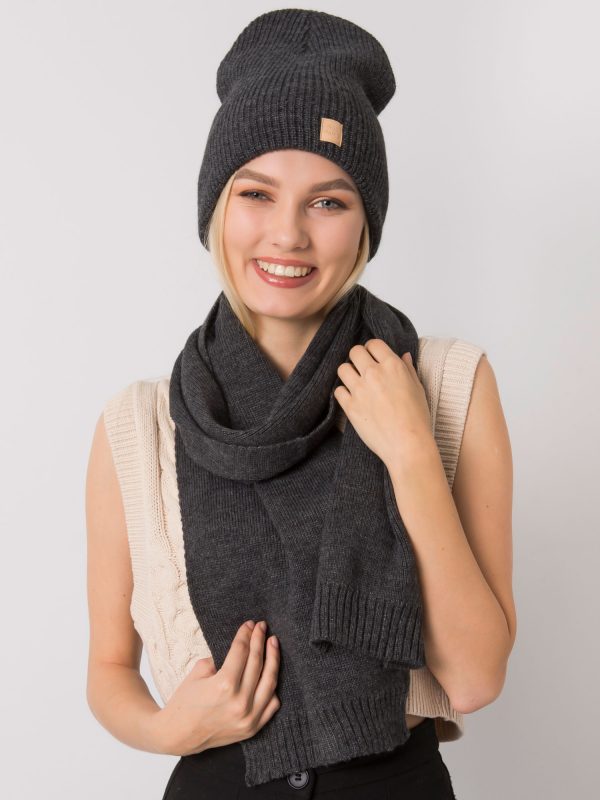 Dark gray knitted set for winter RUE PARIS