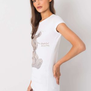 White T-shirt with Misha applique