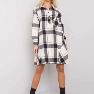 Black and White Plaid Maelia Dress