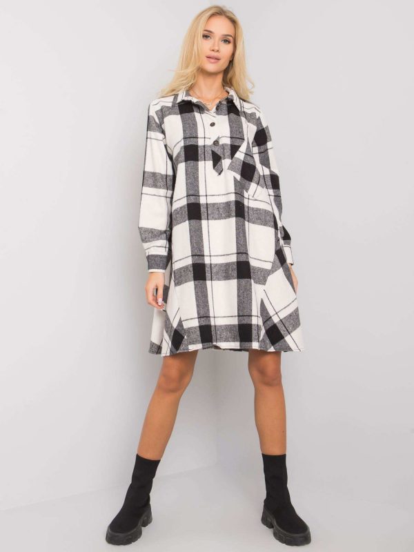 Black and White Plaid Maelia Dress