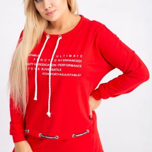 Red plus size sweatshirt Aspiration