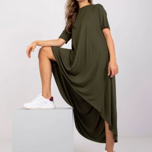 Dark khaki dress Casandra RUE PARIS