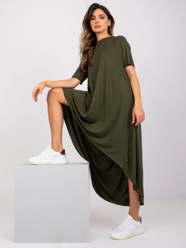 Dark khaki dress Casandra RUE PARIS