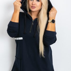 Navy blue plus size Shire sweatshirt