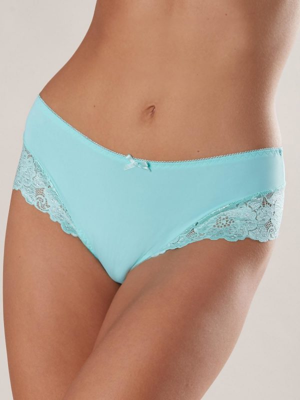 Mint thong with lace