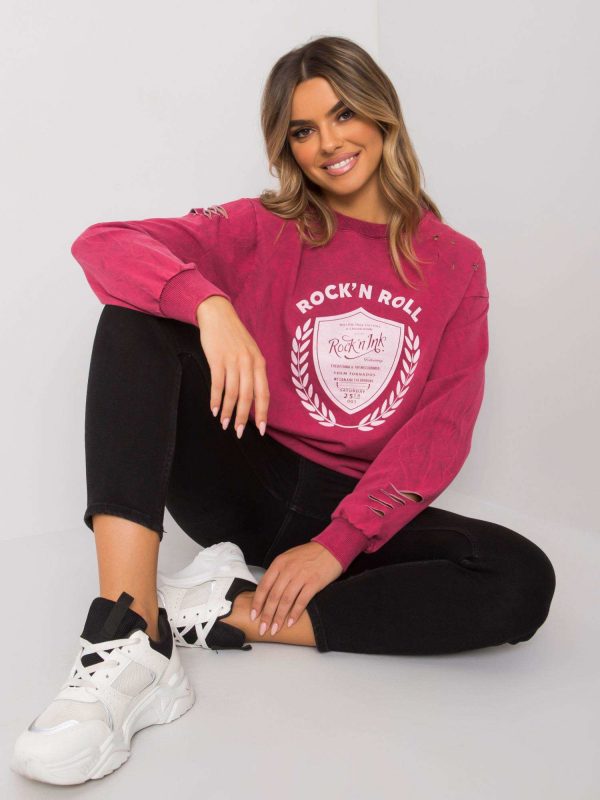 Pink sweatshirt with Aniyah print