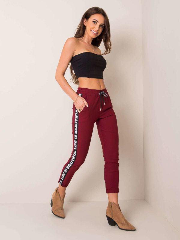 Burgundy trousers Samantha