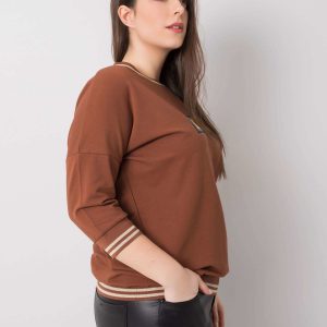 Brown plus size sweatshirt with Kendal