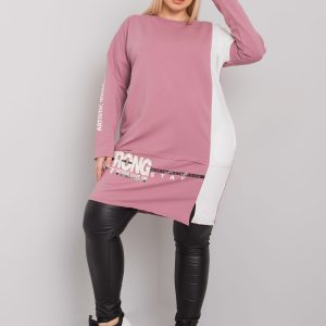 Dirty pink cotton tunic plus size Eleasha