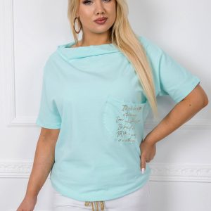 Haylie's light blue plus size blouse