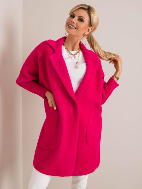 Nora's fuchsia alpaca coat