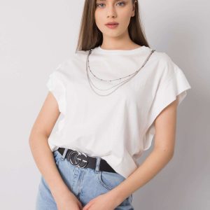 White T-shirt with necklace Arianna RUE PARIS