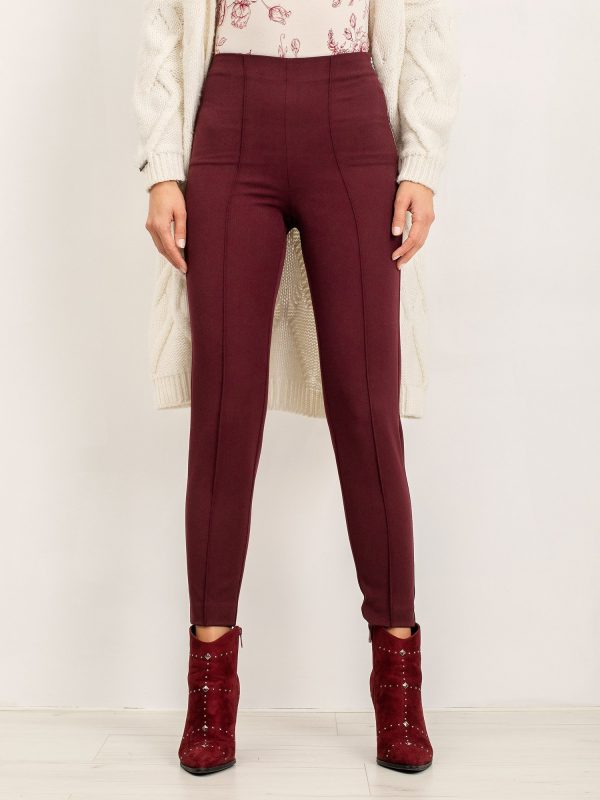 RUE PARIS Cassie Burgundy pants