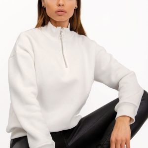 RUE PARIS White Sweatshirt Ayla