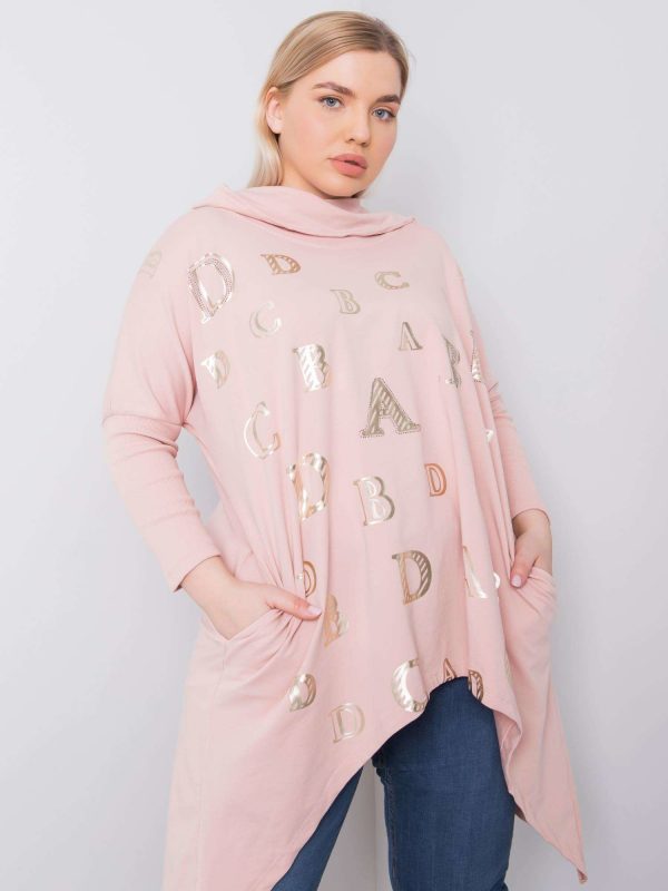 Aina Dirty Pink Plus Size Hoodie