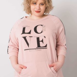 Dirty pink plus size blouse with pocket Meg