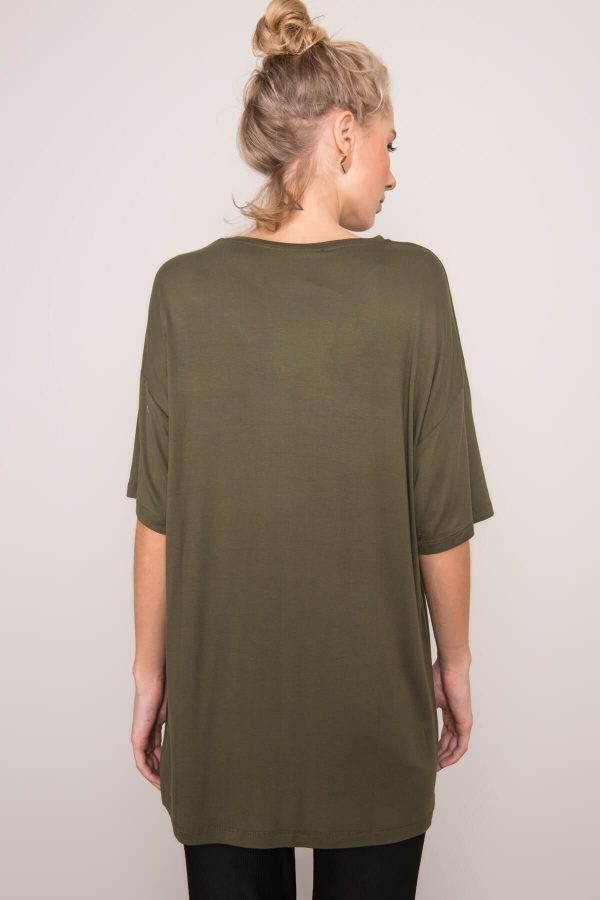 Khaki oversized t-shirt BSL