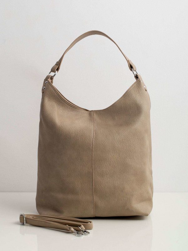 Beige Soft Shoulder Bag