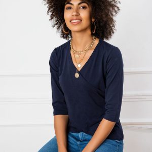 Navy blue blouse Amanda