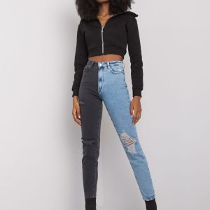 Black and blue high-waisted jeans Bianca RUE PARIS