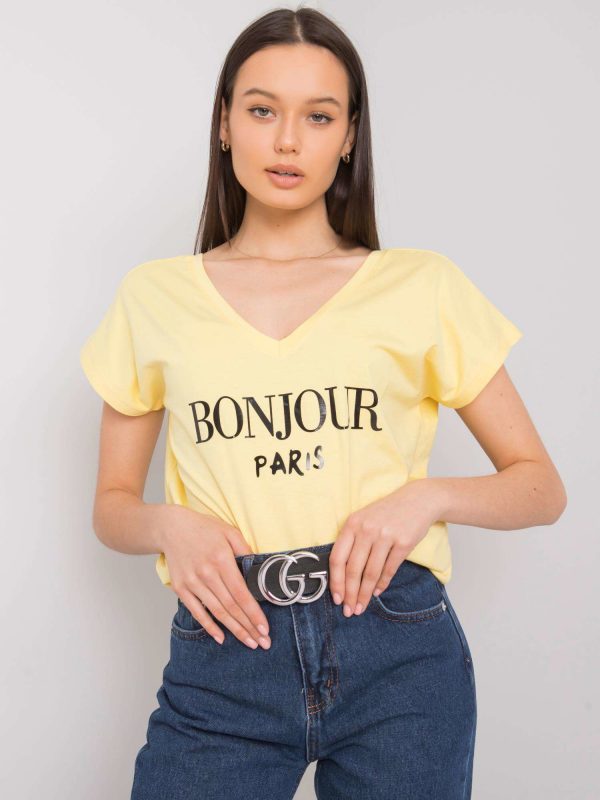 Yellow t-shirt with print Hortense