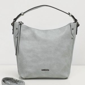 Light grey eco-leather handbag