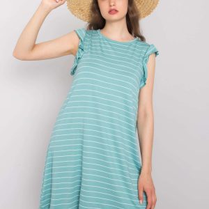 Dark blue striped dress Reva RUE PARIS