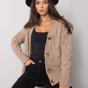 Dark beige button-down sweater Louissine RUE PARIS