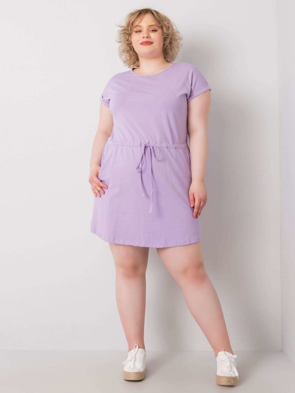 Light Purple Mini Dress Plus Size Basic Kori