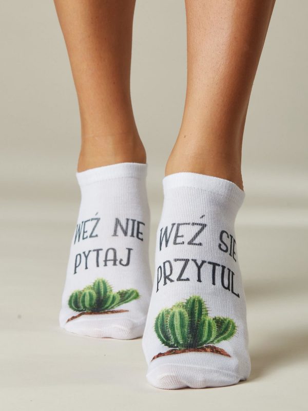 Women's socks with cactus