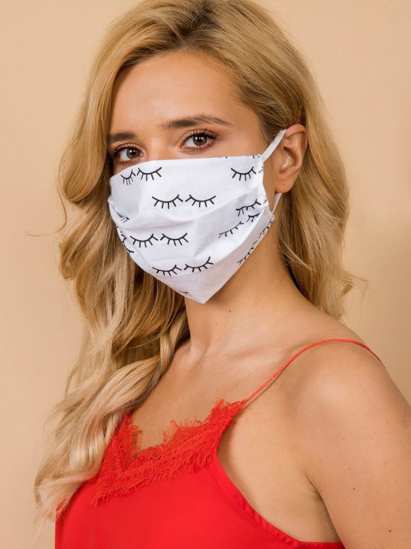 White Cotton Face Mask