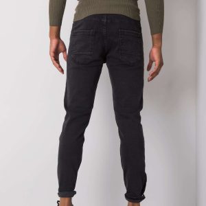 Men's black jeans with Jaiden abrasions