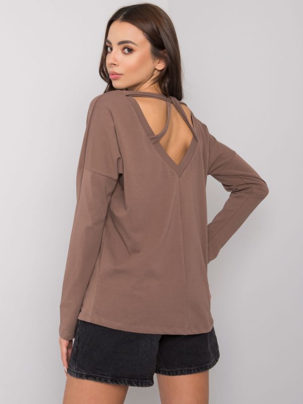 Brown Women's Long Sleeve Blouse Libourne RUE PARIS