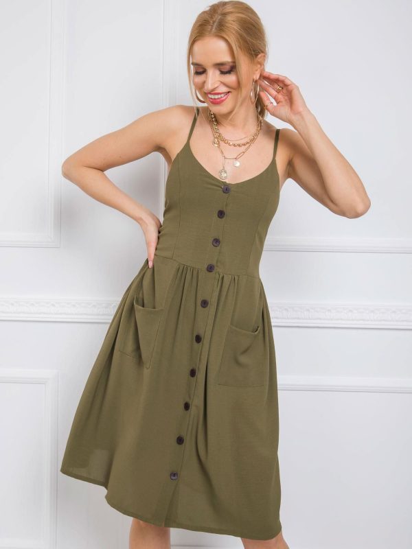 Khaki dress Kendra RUE PARIS