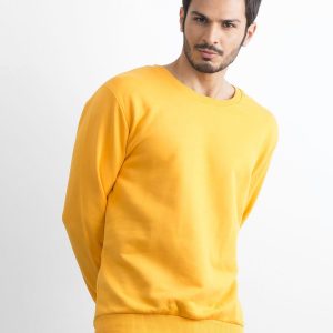 Dark Yellow Cotton Men's Sweatshirt