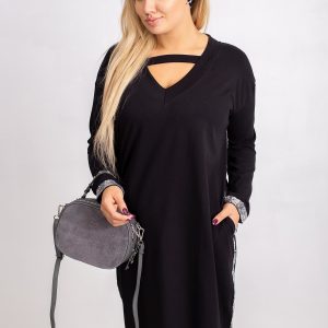 Black plus size dress Mode