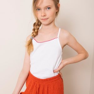 White and pink top for girl