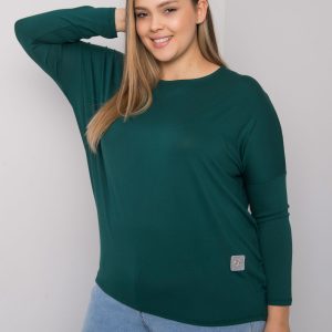 Dark green plus size blouse Paloma