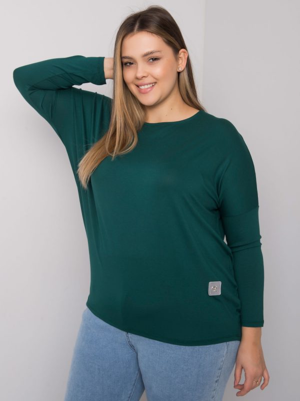 Dark green plus size blouse Paloma