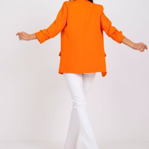 Orange jacket for women with lining Adela