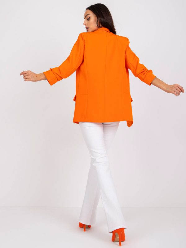 Orange jacket for women with lining Adela