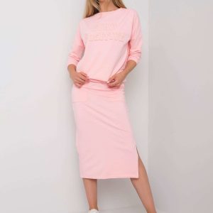 Pale Pink Cotton Set with Maite Skirt