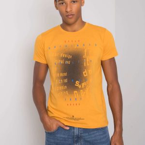 Lawson cotton men's mustard t-shirt