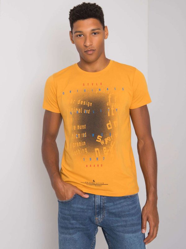 Lawson cotton men's mustard t-shirt