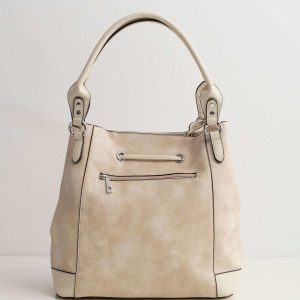 Beige Urban Drawstring Bag