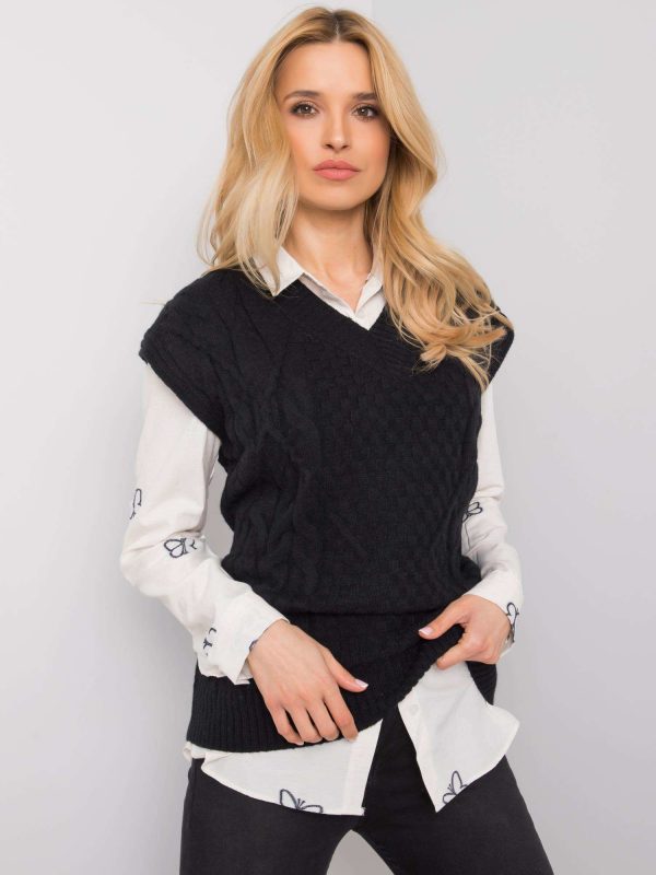 Ellianna Black Knitted Vest