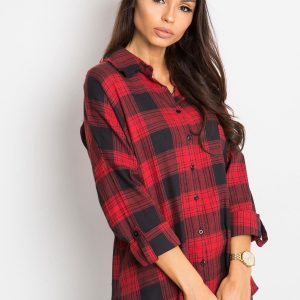 RUE PARIS Red and black Saige shirt