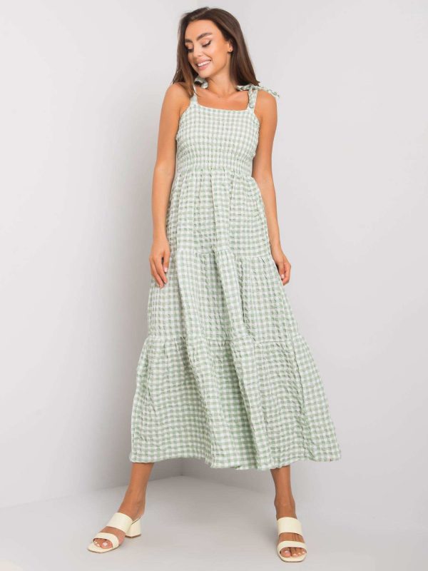 Michel's green checkered dress RUE PARIS