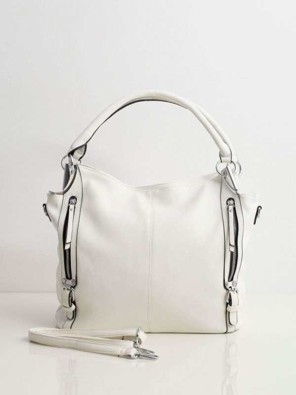 White eco-leather city bag