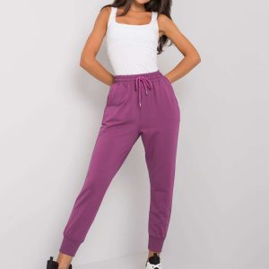 Dark Purple Cotton Cailie Sweatpants